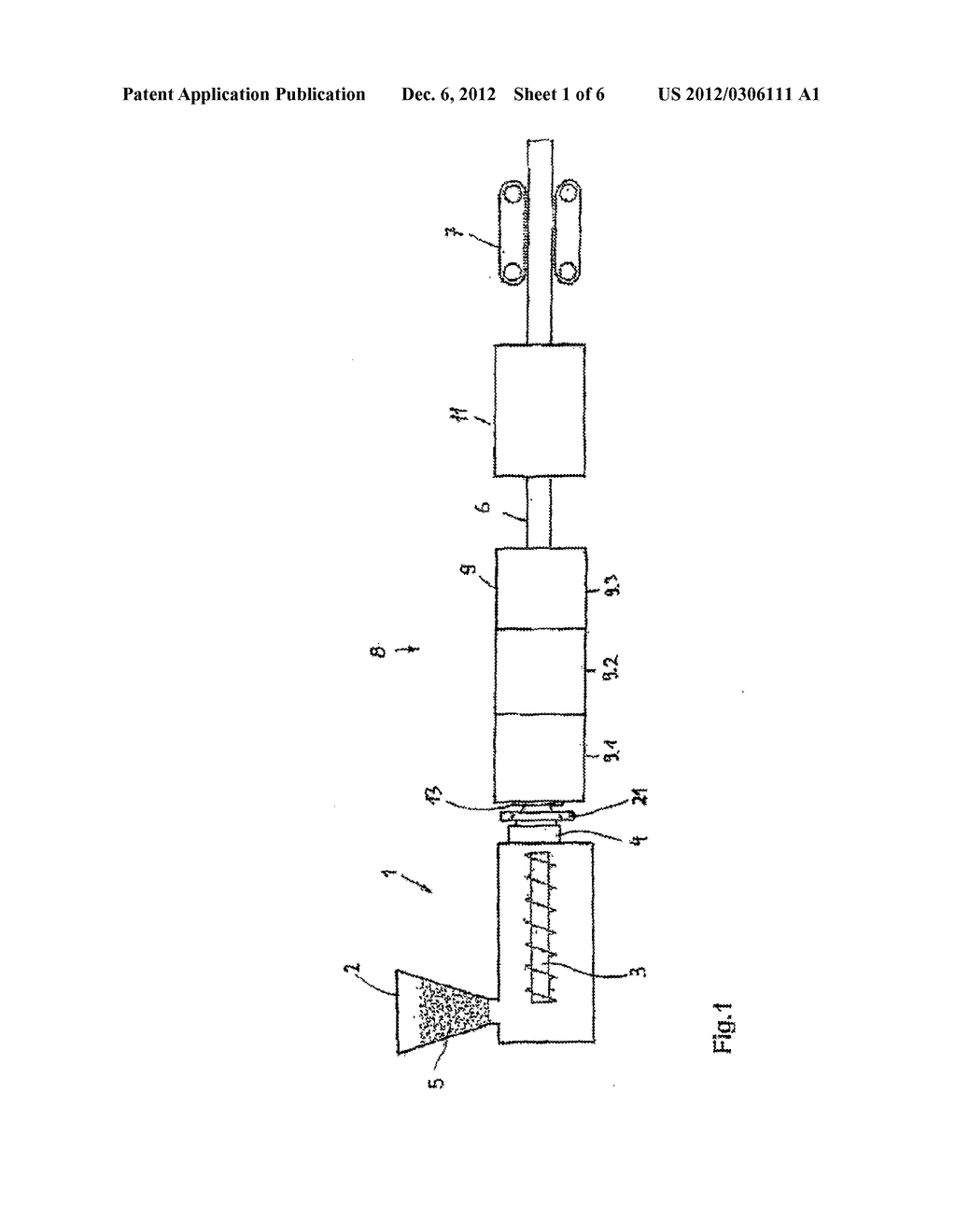 Method and Apparatus for Moving a Tube Extrusion Line Along - diagram, schematic, and image 02