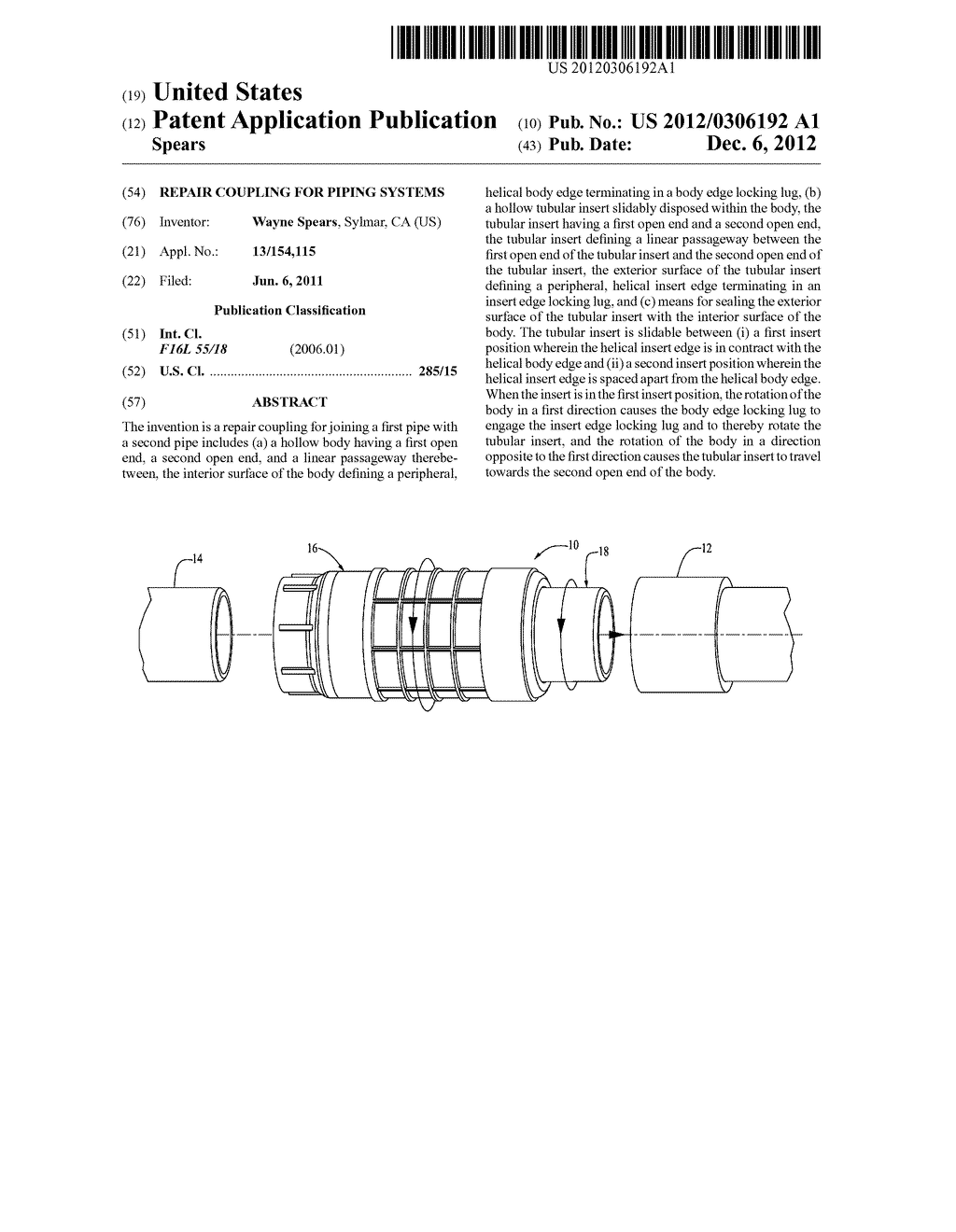 REPAIR COUPLING FOR PIPING SYSTEMS - diagram, schematic, and image 01