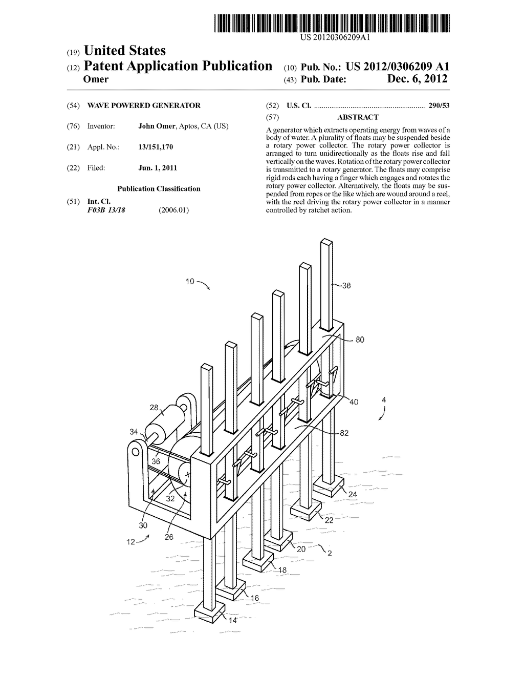 WAVE POWERED GENERATOR - diagram, schematic, and image 01