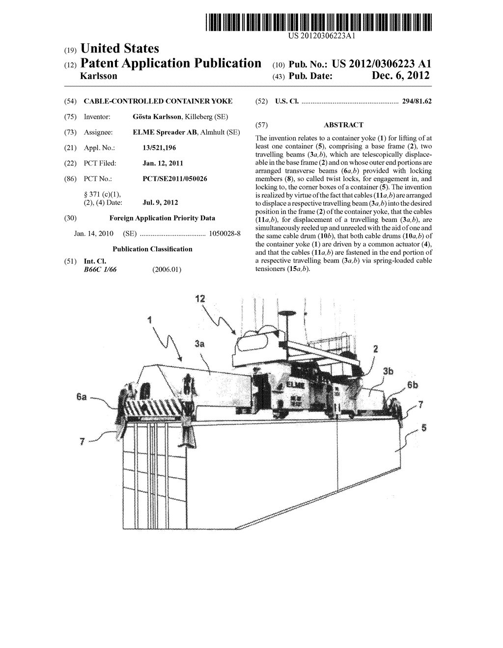 CABLE-CONTROLLED CONTAINER YOKE - diagram, schematic, and image 01