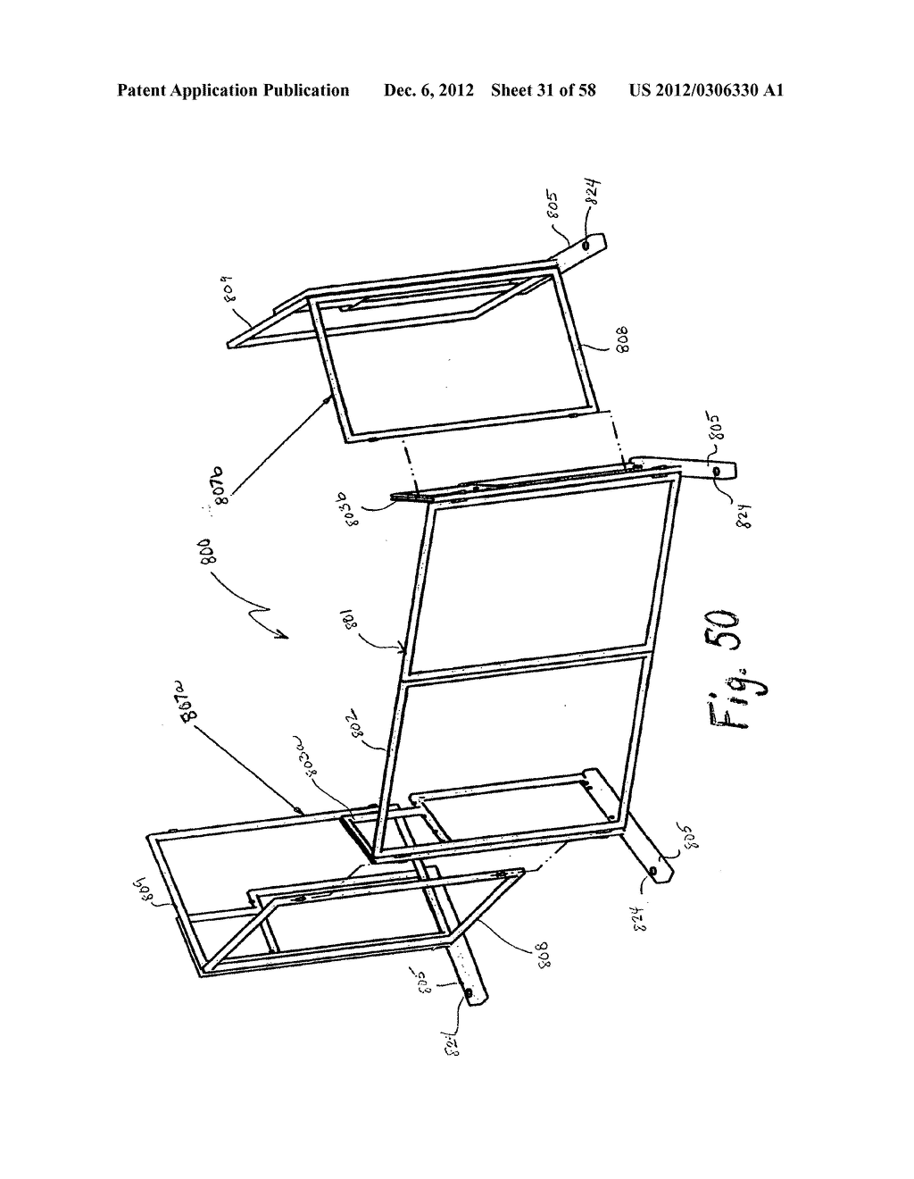 Portable bar with interchangeable canopy tops - diagram, schematic, and image 32