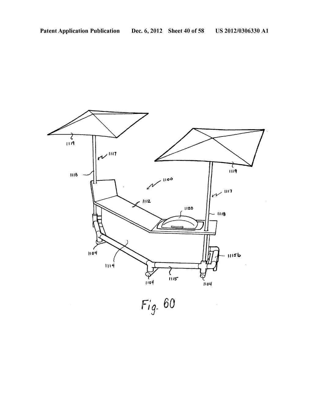 Portable bar with interchangeable canopy tops - diagram, schematic, and image 41