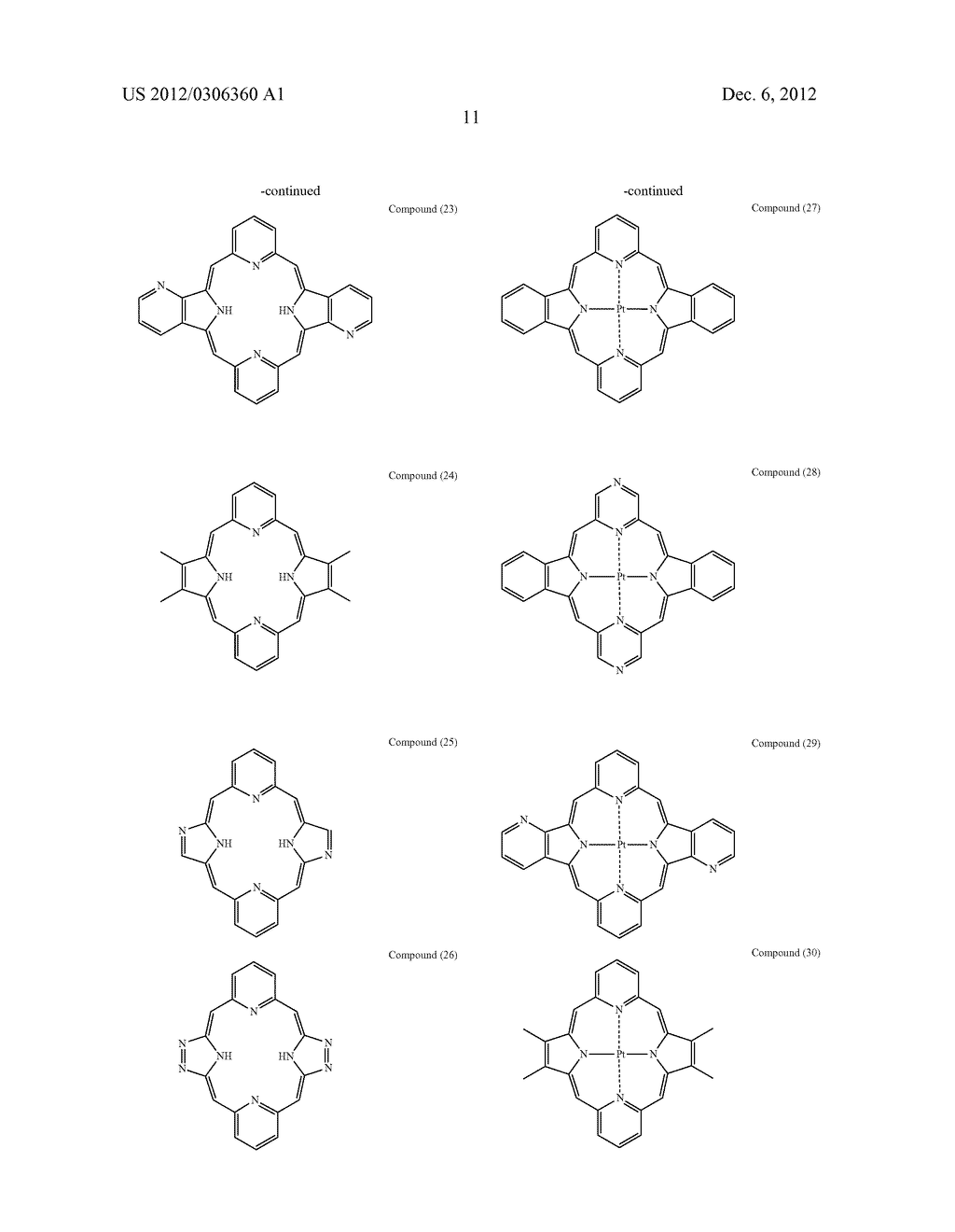 ORGANIC ELECTROLUMINESCENT DEVICE AND PLATINUM COMPOUND - diagram, schematic, and image 12