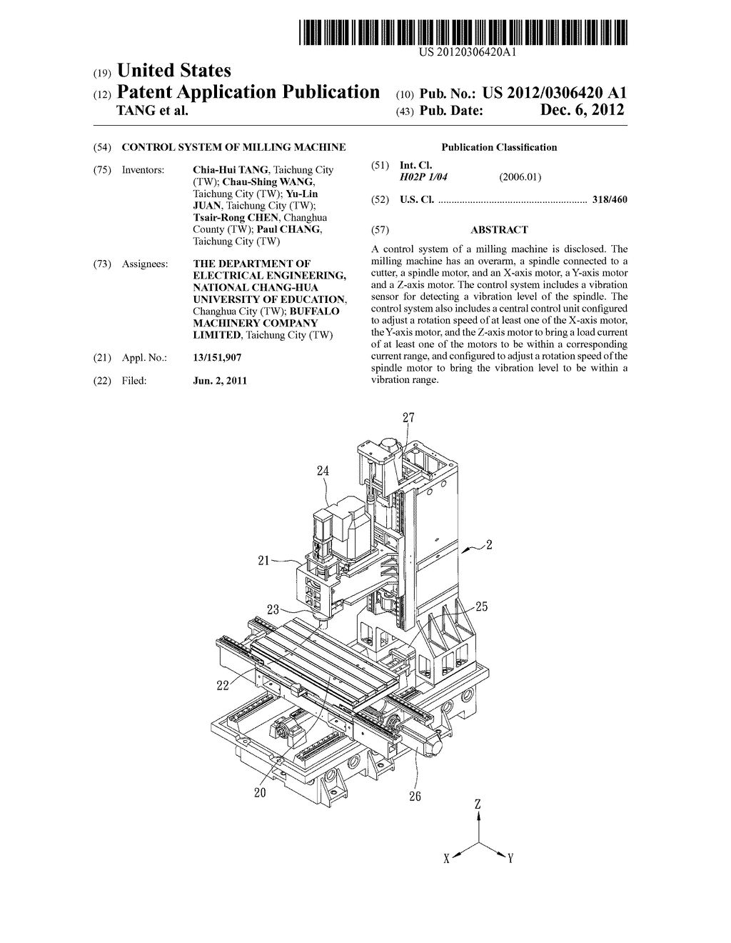 CONTROL SYSTEM OF MILLING MACHINE - diagram, schematic, and image 01