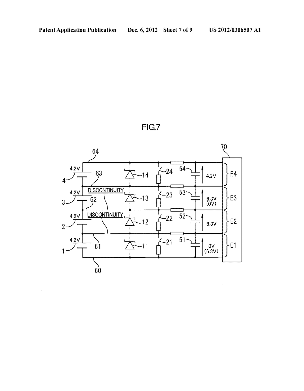 CELL MONITORING DEVICE FOR ELECTRIC STORAGE MODULE, NON-TRANSITORY     COMPUTER READABLE MEDIUM STORING COMPUTER-READABLE INSTRUCTIONS FOR     DETECTING DISCONTINUITY OF ELECTRIC LINES, AND METHOD OF DETECTING     DISCONTINUITY OF ELECTRIC LINES - diagram, schematic, and image 08