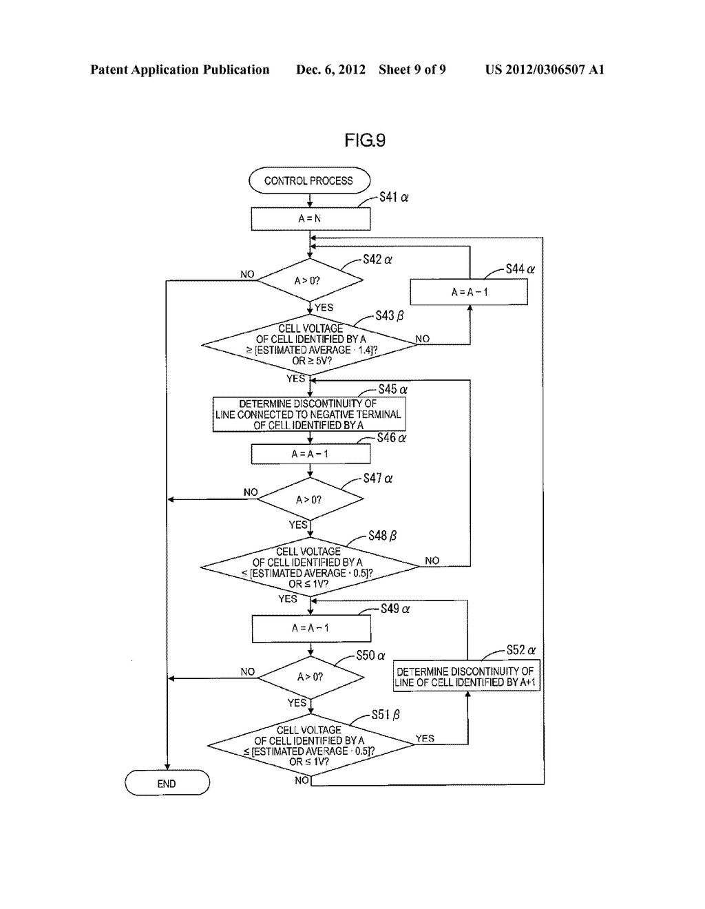 CELL MONITORING DEVICE FOR ELECTRIC STORAGE MODULE, NON-TRANSITORY     COMPUTER READABLE MEDIUM STORING COMPUTER-READABLE INSTRUCTIONS FOR     DETECTING DISCONTINUITY OF ELECTRIC LINES, AND METHOD OF DETECTING     DISCONTINUITY OF ELECTRIC LINES - diagram, schematic, and image 10