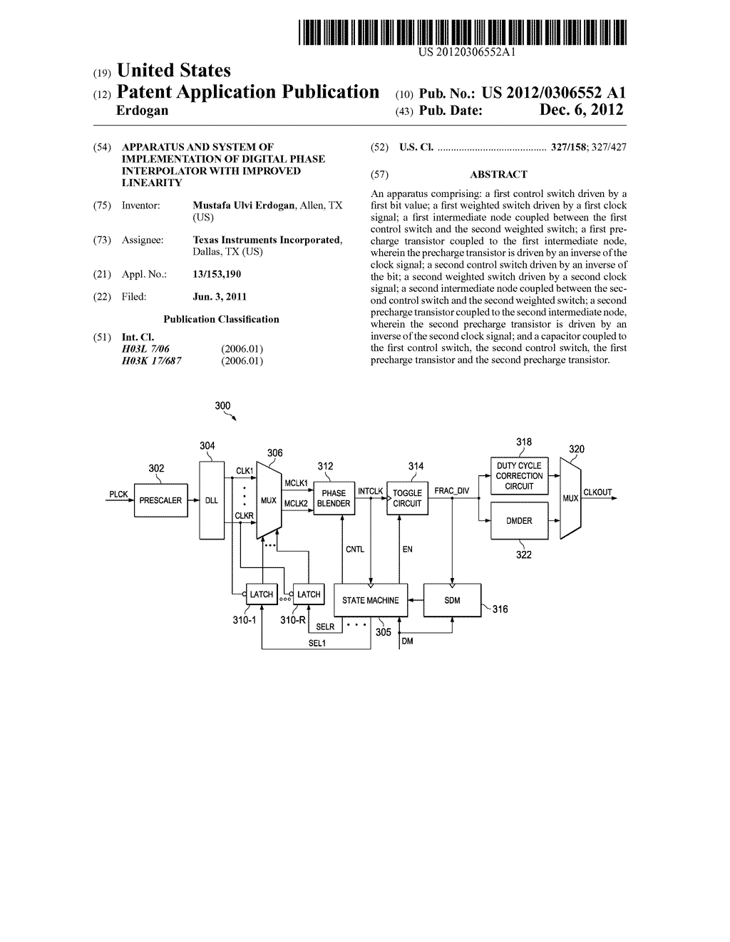 APPARATUS AND SYSTEM OF IMPLEMENTATION OF DIGITAL PHASE INTERPOLATOR WITH     IMPROVED LINEARITY - diagram, schematic, and image 01