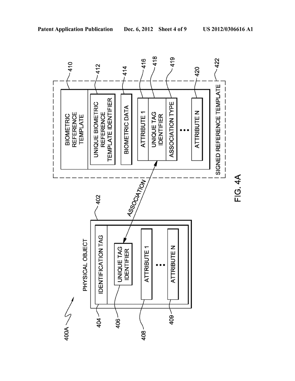 ASSOCIATING A BIOMETRIC REFERENCE TEMPLATE WITH AN IDENTIFICATION TAG - diagram, schematic, and image 05