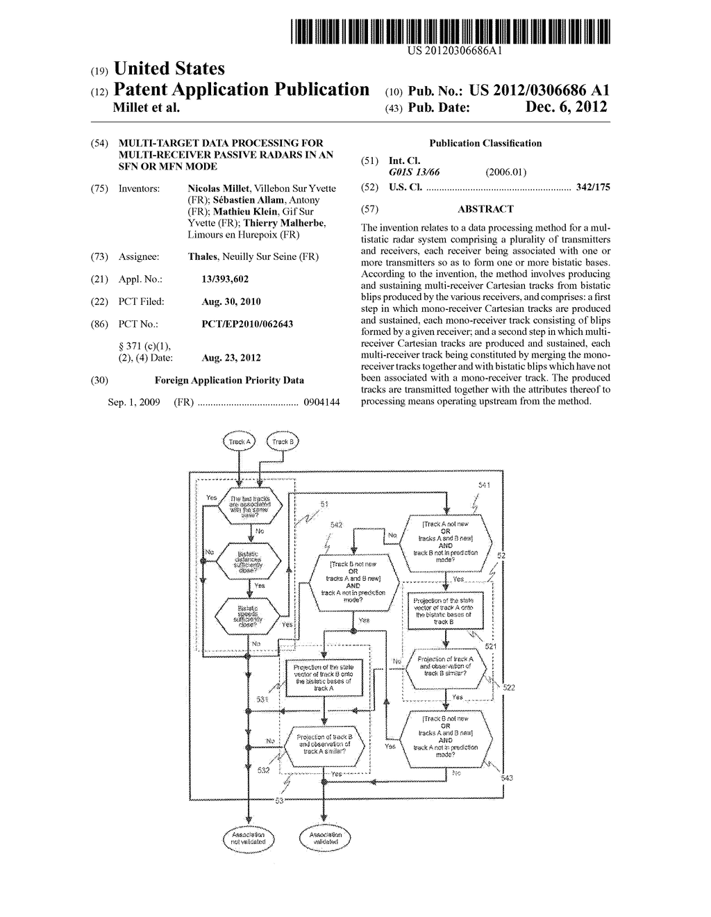 MULTI-TARGET DATA PROCESSING FOR MULTI-RECEIVER PASSIVE RADARS IN AN SFN     OR MFN MODE - diagram, schematic, and image 01