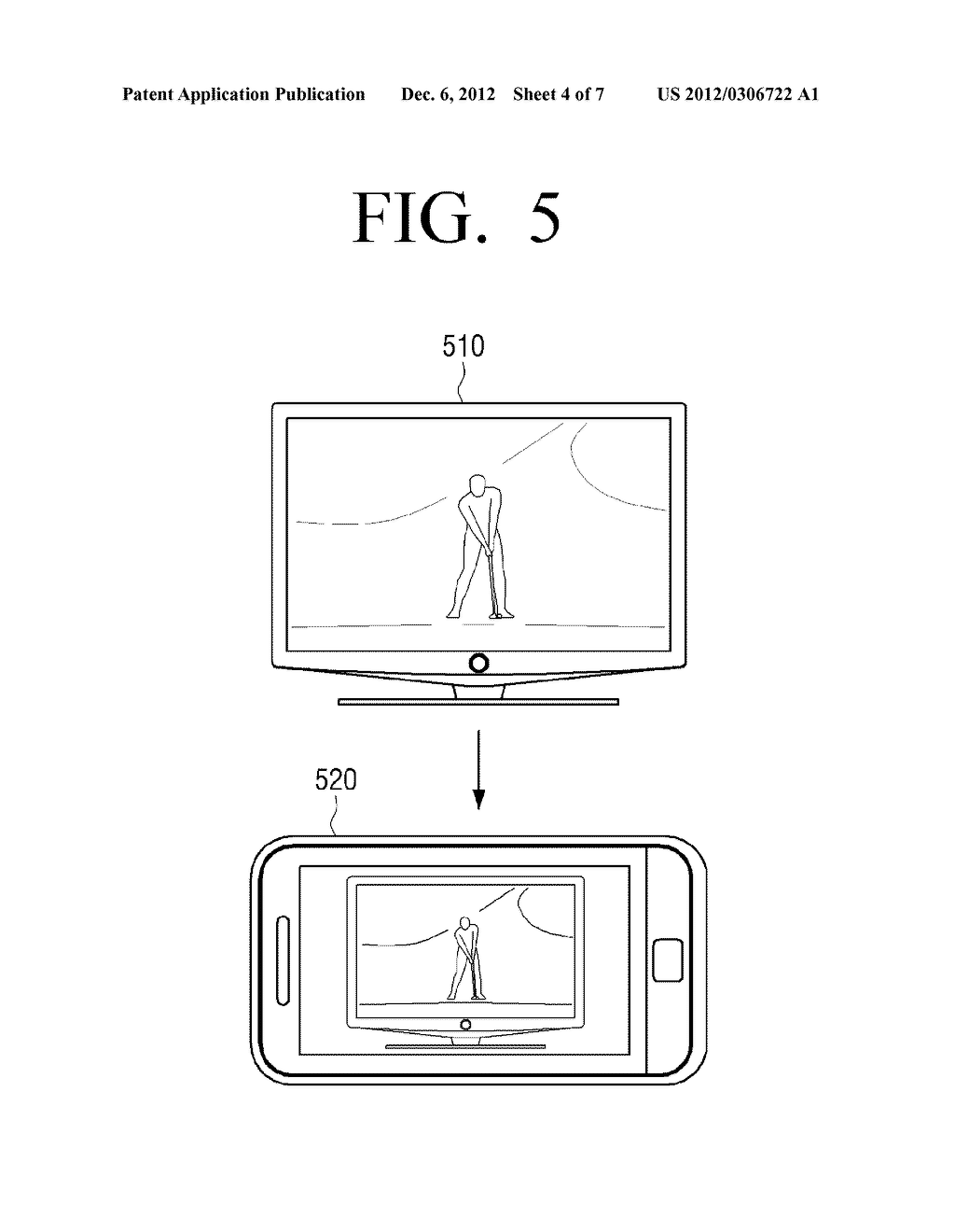 METHOD FOR PROVIDING MULTI-ANGLE BROADCASTING SERVICE, DISPLAY APPARATUS,     AND MOBILE DEVICE USING THE SAME - diagram, schematic, and image 05