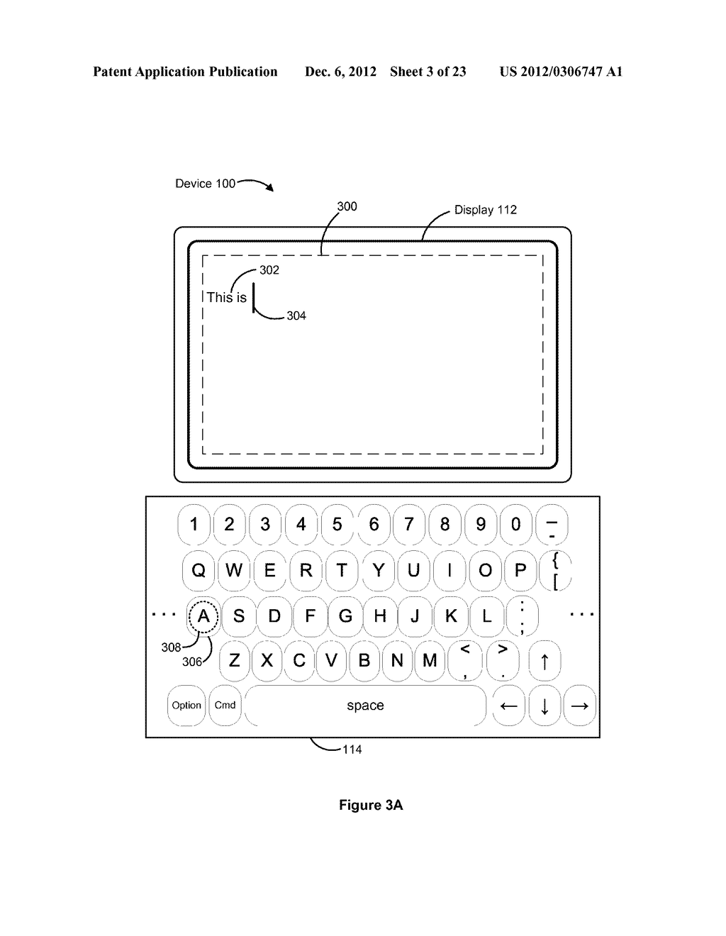 Device, Method, and Graphical User Interface for Entering Alternate     Characters with a Physical Keyboard - diagram, schematic, and image 04