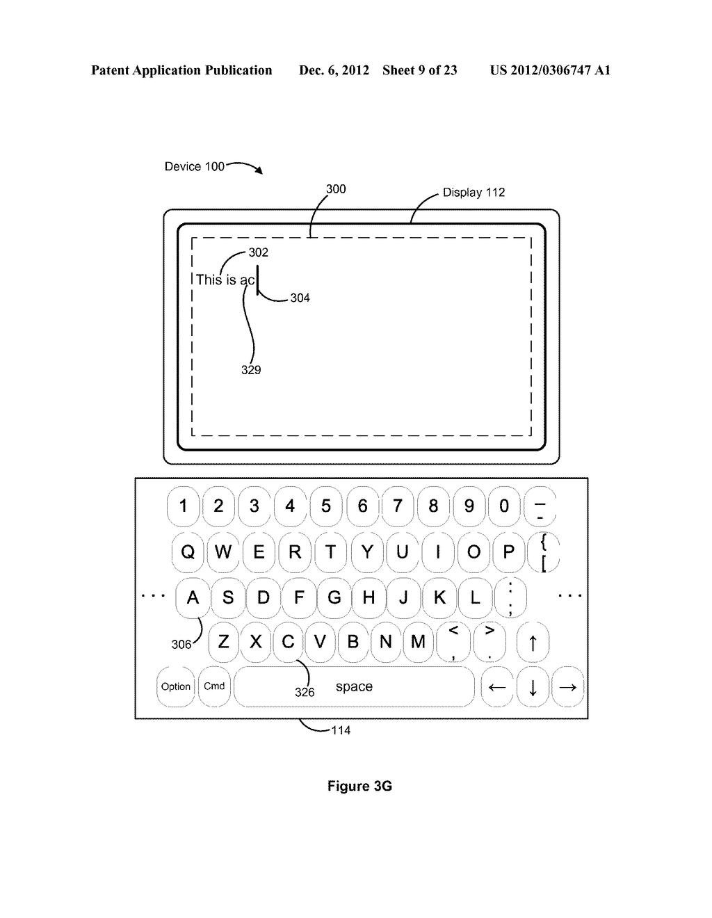 Device, Method, and Graphical User Interface for Entering Alternate     Characters with a Physical Keyboard - diagram, schematic, and image 10
