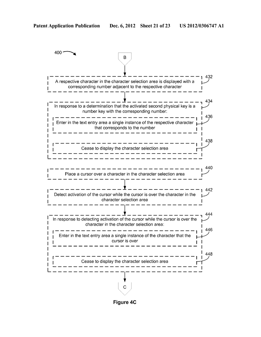 Device, Method, and Graphical User Interface for Entering Alternate     Characters with a Physical Keyboard - diagram, schematic, and image 22