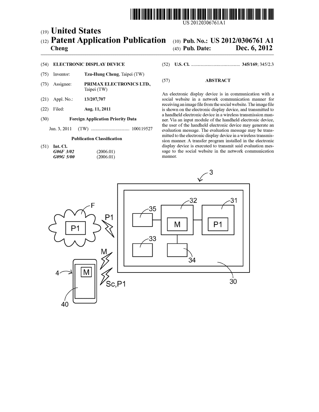 ELECTRONIC DISPLAY DEVICE - diagram, schematic, and image 01