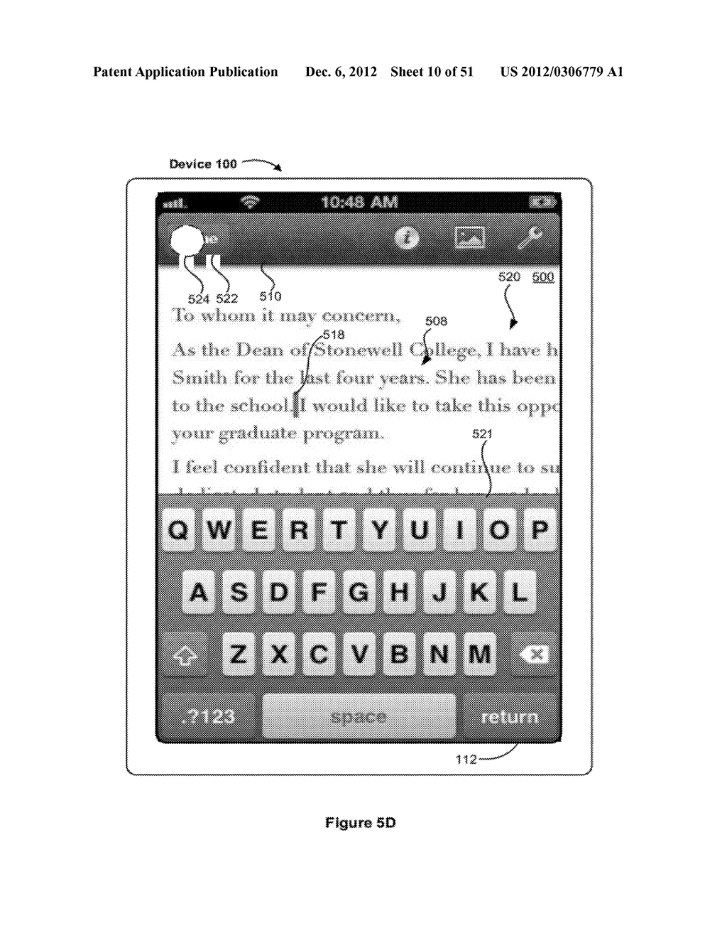 Devices, Methods, and Graphical User Interfaces for Document Manipulation - diagram, schematic, and image 11