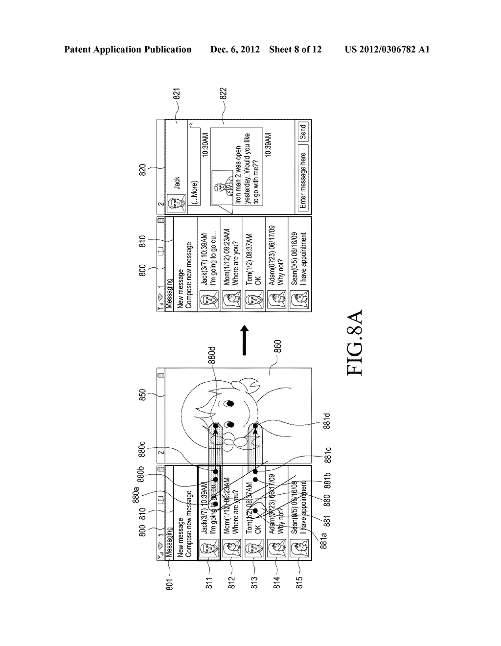 APPARATUS INCLUDING MULTIPLE TOUCH SCREENS AND METHOD OF CHANGING SCREENS     THEREIN - diagram, schematic, and image 09