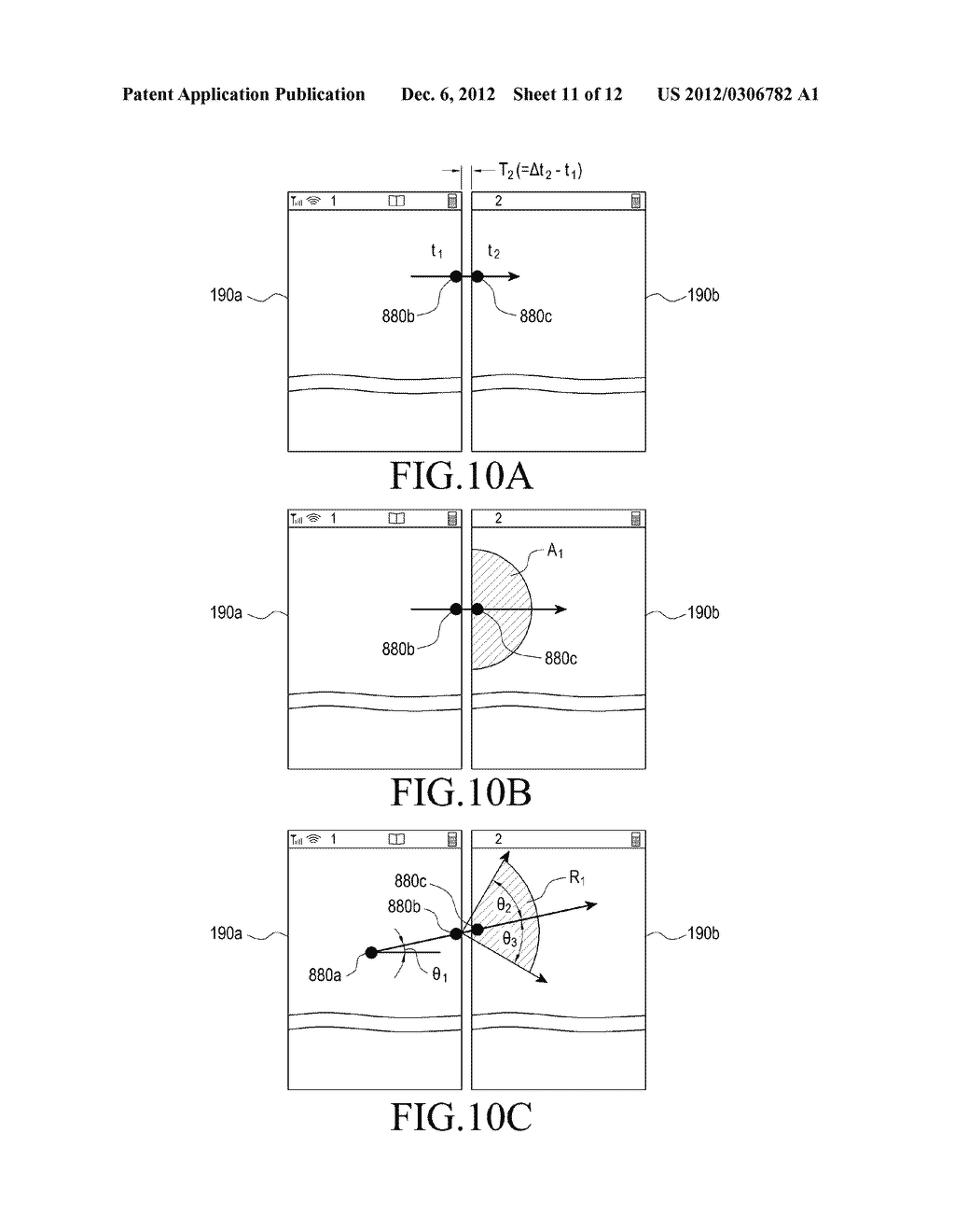 APPARATUS INCLUDING MULTIPLE TOUCH SCREENS AND METHOD OF CHANGING SCREENS     THEREIN - diagram, schematic, and image 12