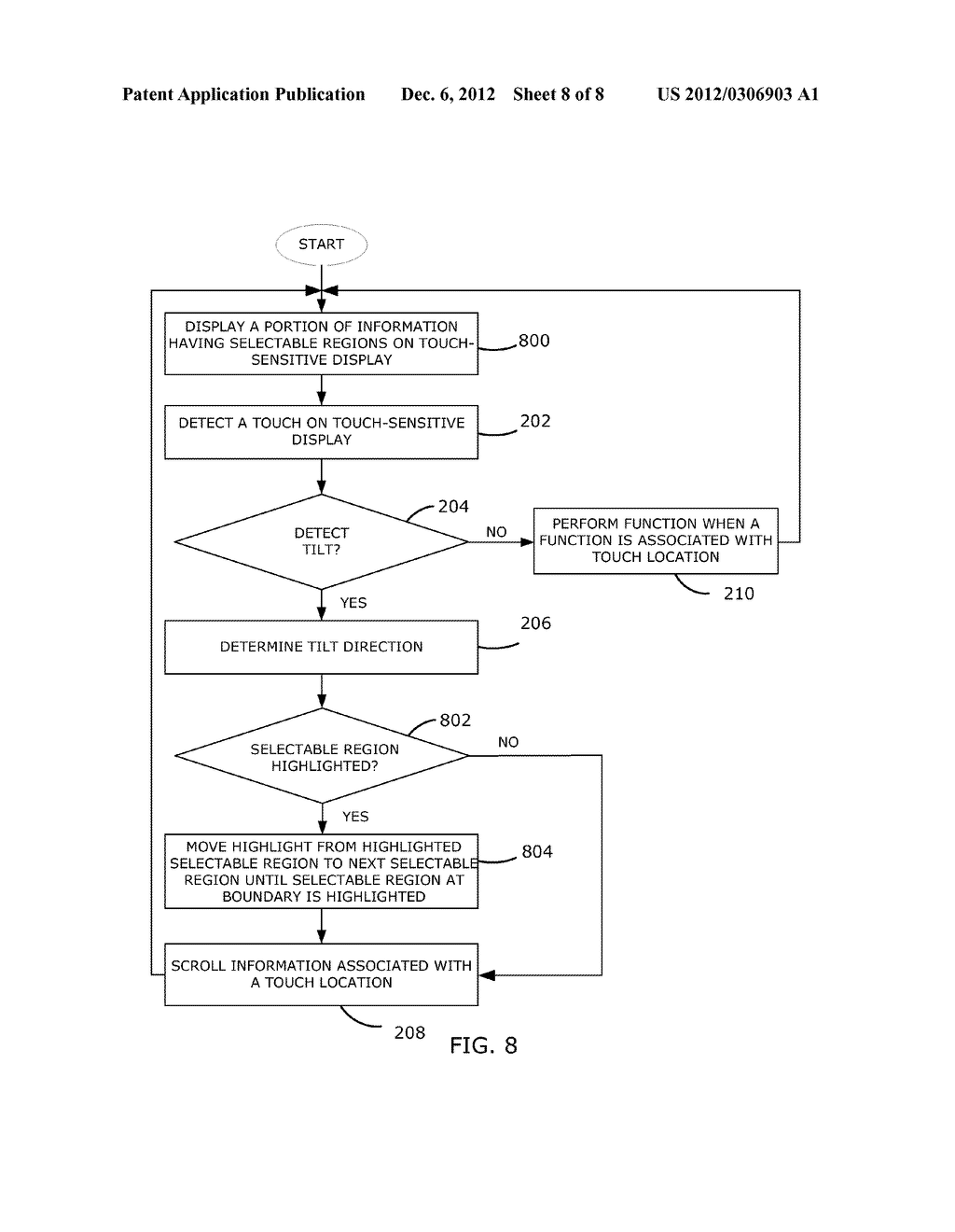 PORTABLE ELECTRONIC DEVICE INCLUDING TOUCH-SENSITIVE DISPLAY AND METHOD OF     CONTROLLING SAME - diagram, schematic, and image 09