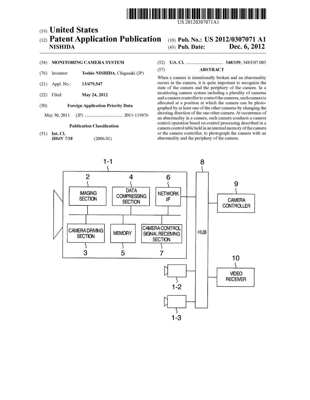 MONITORING CAMERA SYSTEM - diagram, schematic, and image 01