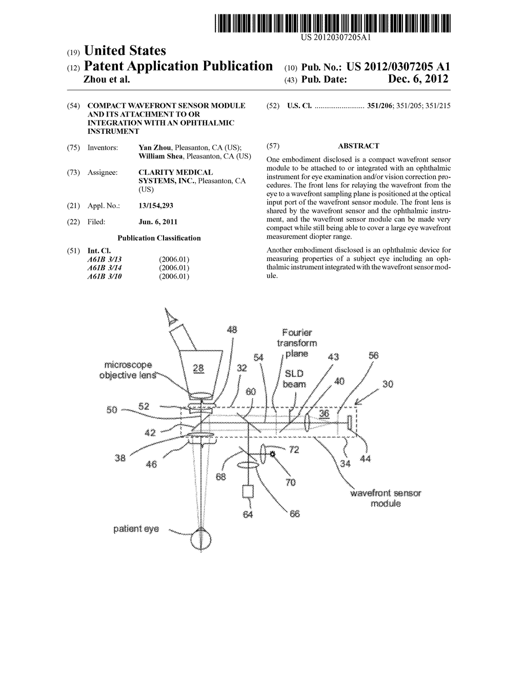 COMPACT WAVEFRONT SENSOR MODULE AND ITS ATTACHMENT TO OR INTEGRATION WITH     AN OPHTHALMIC INSTRUMENT - diagram, schematic, and image 01