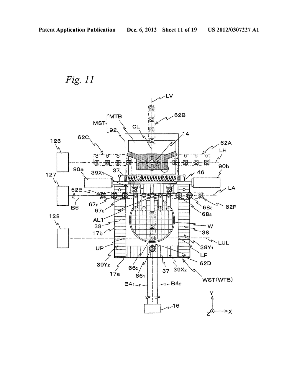 MOVABLE BODY DRIVE METHOD, PATTERN FORMATION METHOD, EXPOSURE METHOD, AND     DEVICE MANUFACTURING METHOD FOR MAINTAINING POSITION COORDINATE BEFORE     AND AFTER SWITCHING ENCODER HEAD - diagram, schematic, and image 12