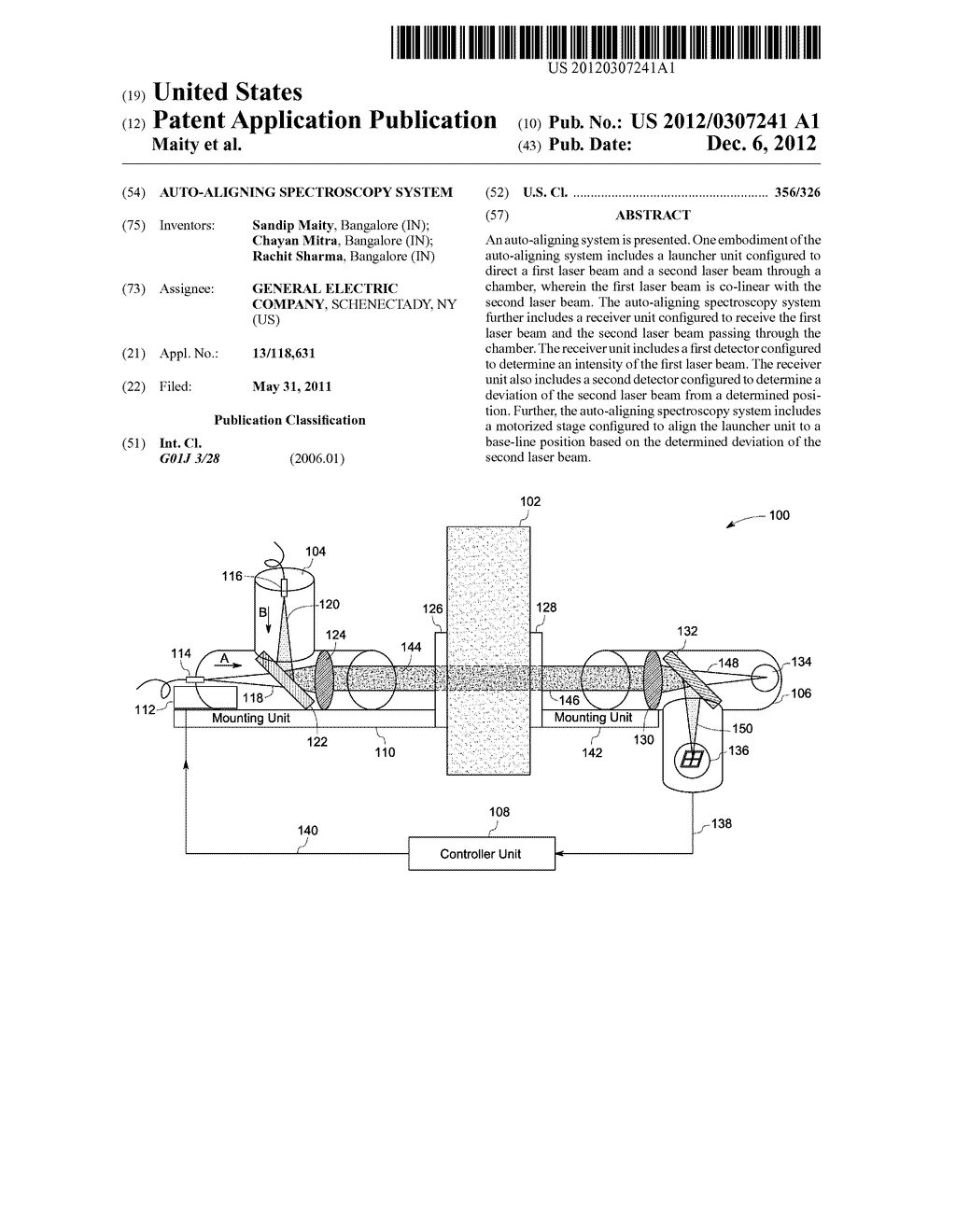 AUTO-ALIGNING SPECTROSCOPY SYSTEM - diagram, schematic, and image 01