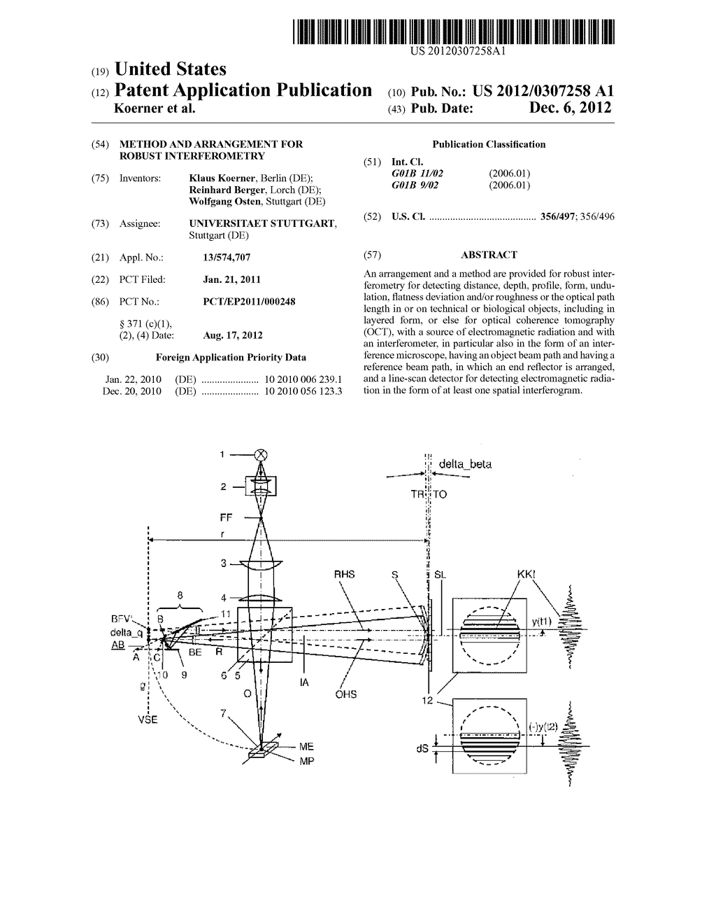 METHOD AND ARRANGEMENT FOR ROBUST INTERFEROMETRY - diagram, schematic, and image 01