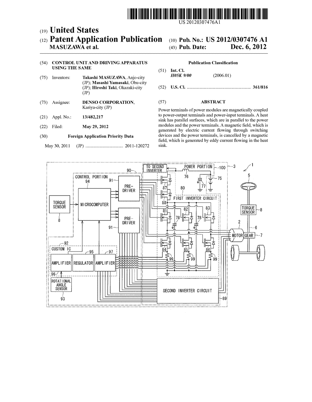 CONTROL UNIT AND DRIVING APPARATUS USING THE SAME - diagram, schematic, and image 01