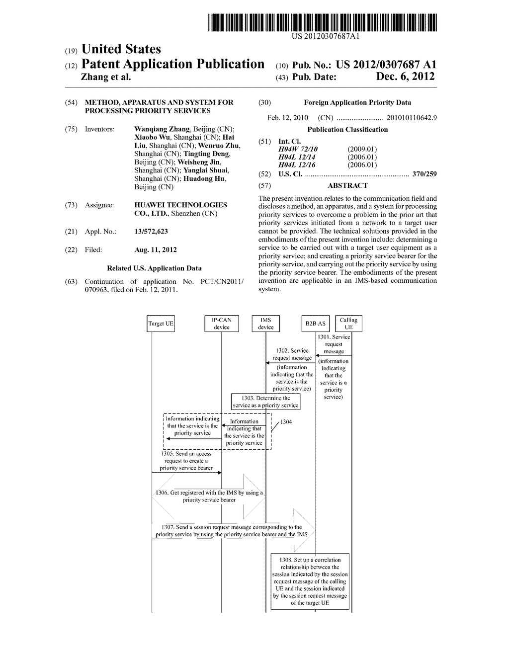 Method, Apparatus and System for Processing Priority Services - diagram, schematic, and image 01