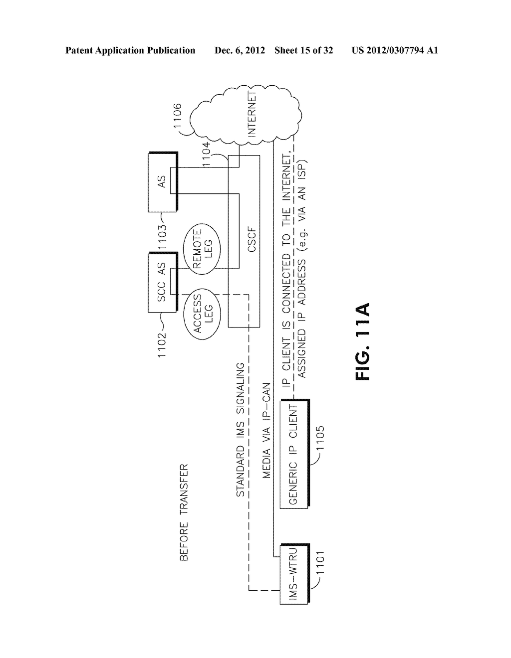 METHOD AND APPARATUS FOR INTER-DEVICE TRANSFER (HANDOFF) BETWEEN IMS AND     GENERIC IP CLIENTS - diagram, schematic, and image 16