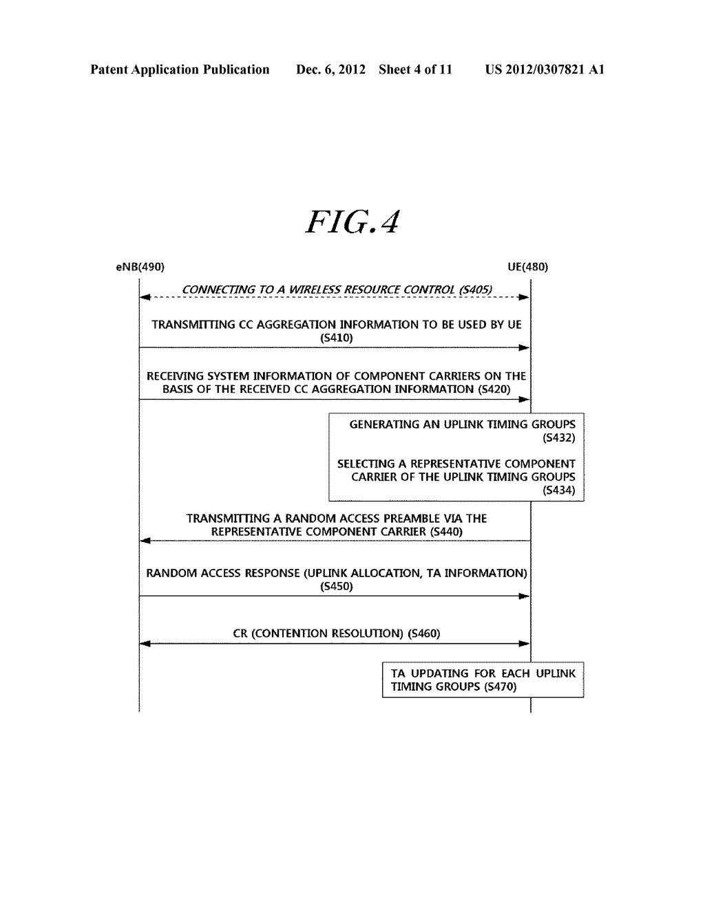 APPARATUS AND METHOD FOR ESTABLISHING UPLINK SYNCHRONIZATION IN A WIRELESS     COMMUNICATION SYSTEM - diagram, schematic, and image 05