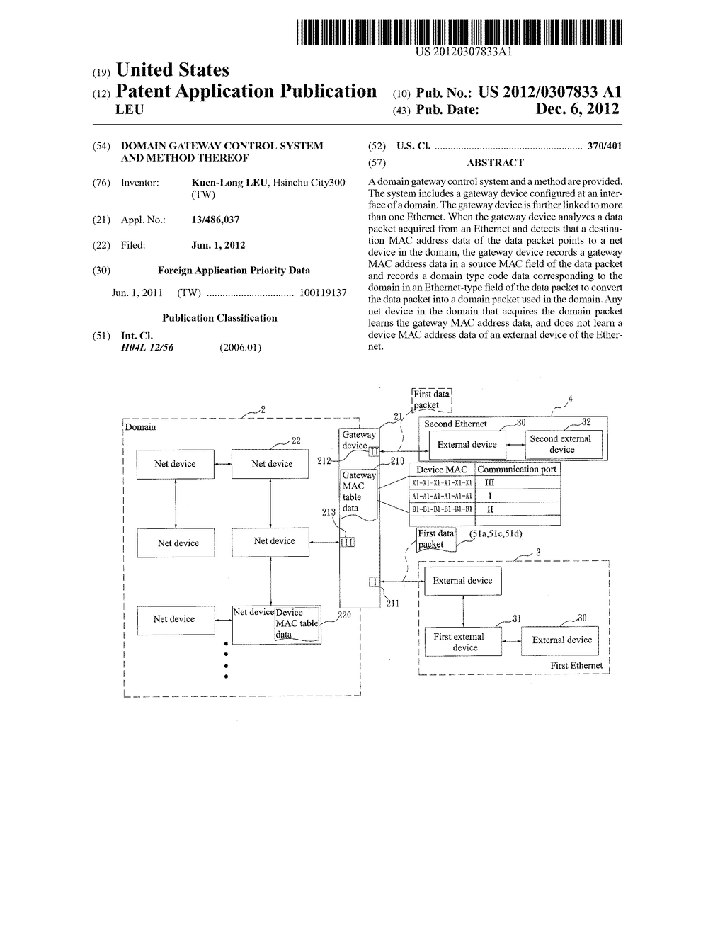 DOMAIN GATEWAY CONTROL SYSTEM AND METHOD THEREOF - diagram, schematic, and image 01