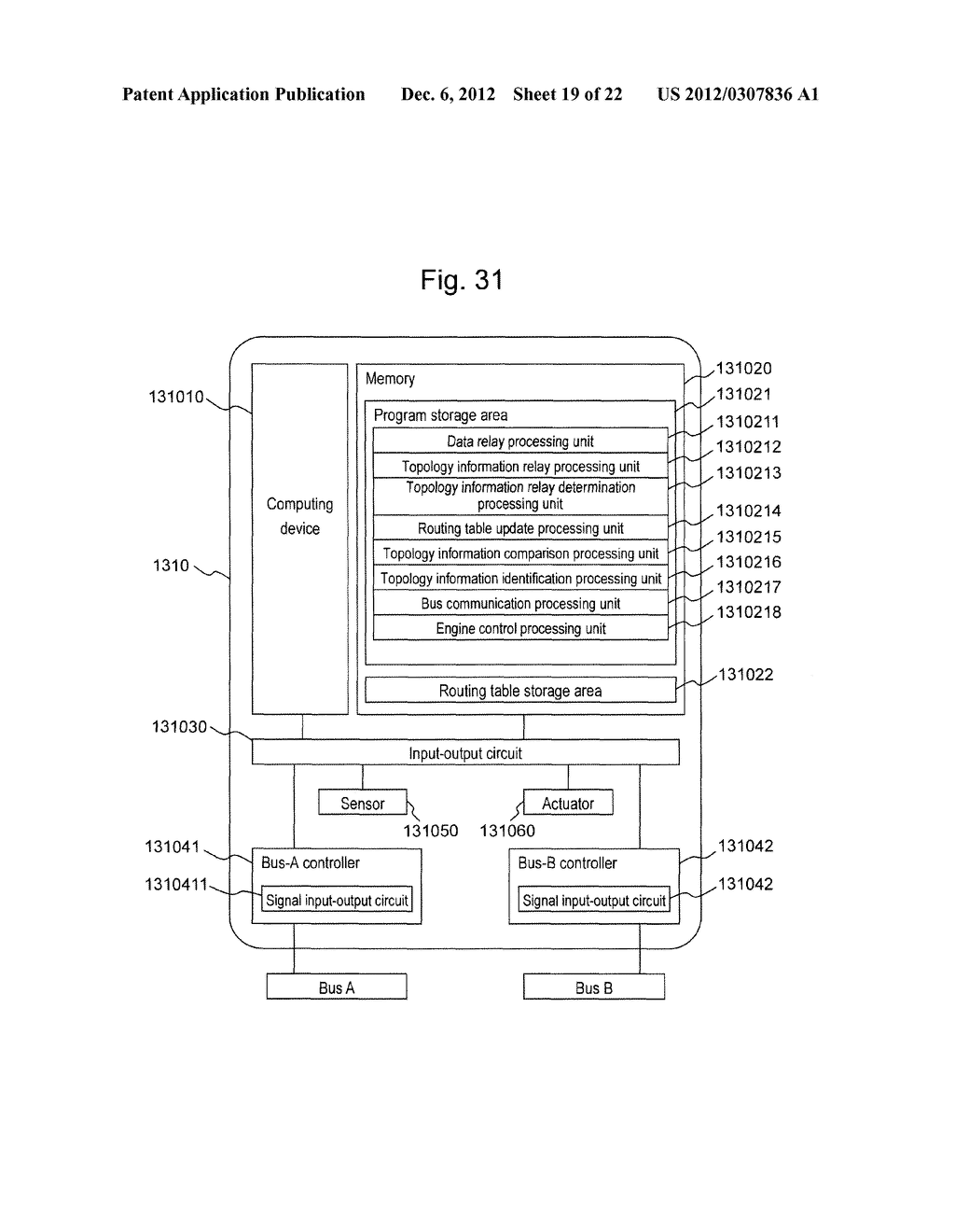 IN-VEHICLE-DATA RELAYING DEVICE AND VEHICLE CONTROL SYSTEM - diagram, schematic, and image 20