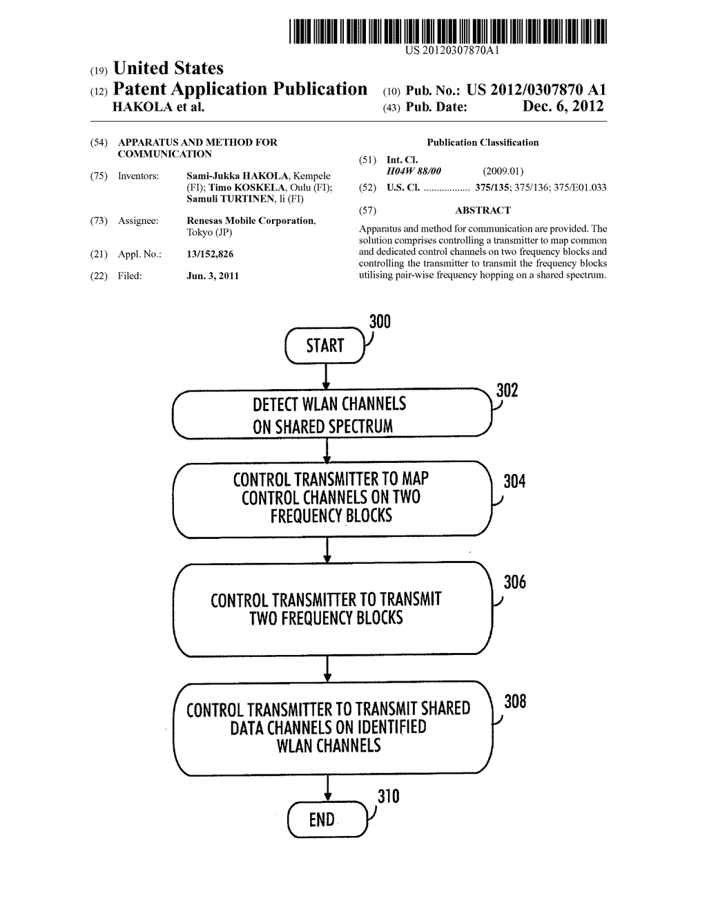 APPARATUS AND METHOD FOR COMMUNICATION - diagram, schematic, and image 01