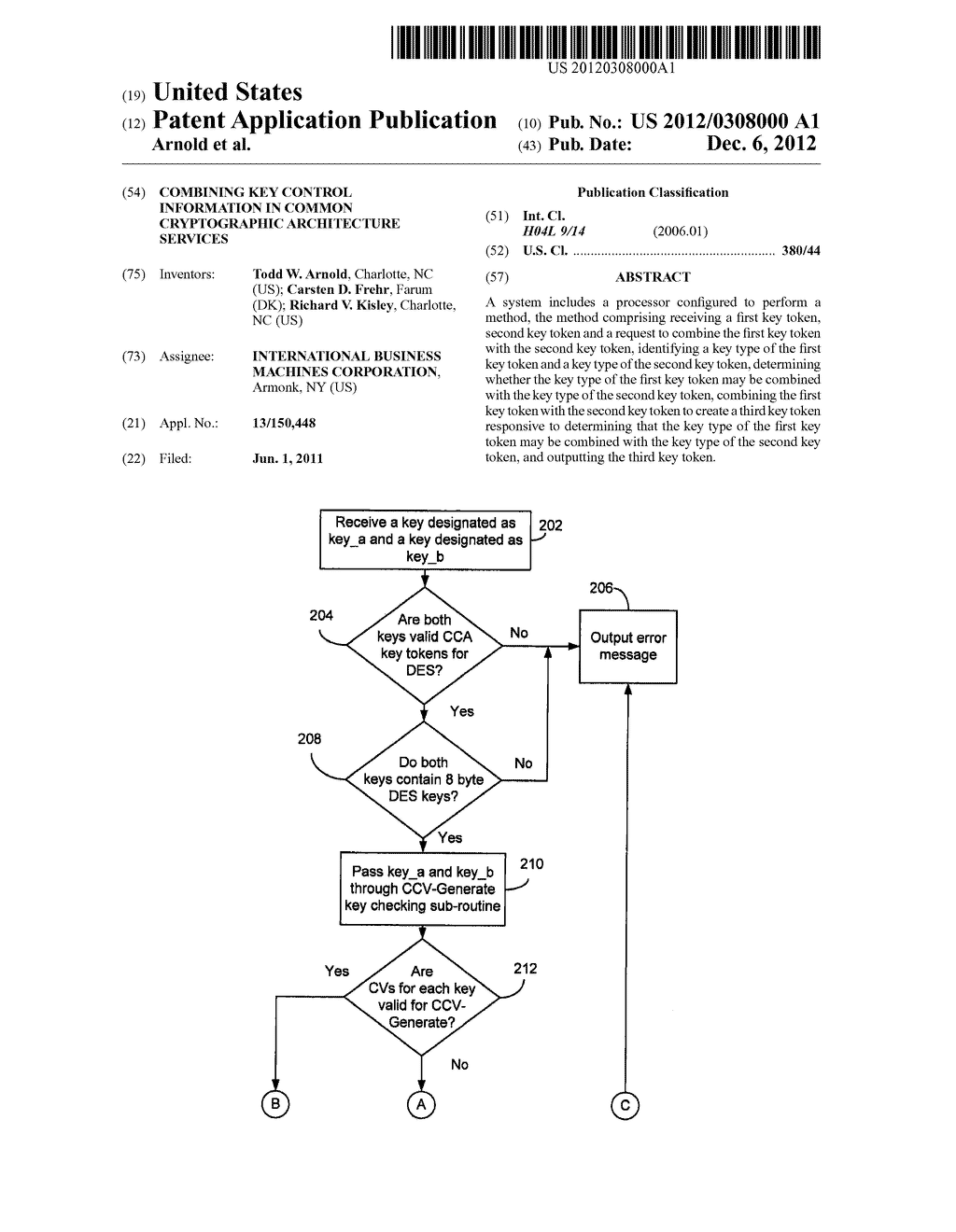 Combining Key Control Information in Common Cryptographic Architecture     Services - diagram, schematic, and image 01