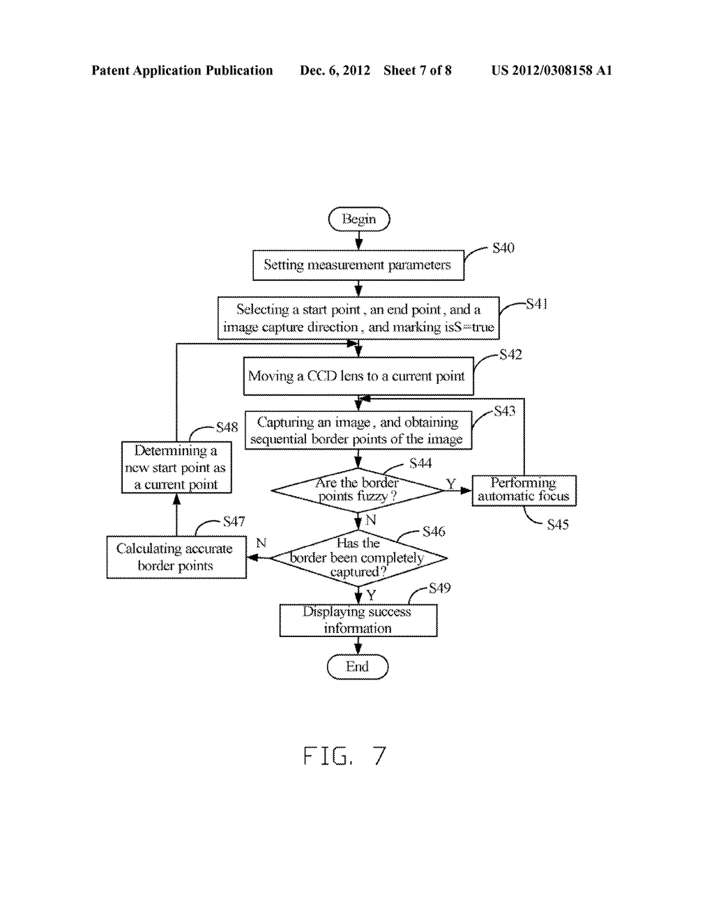 SYSTEM AND METHOD FOR MEASURING A BORDER OF AN IMAGE OF AN OBJECT - diagram, schematic, and image 08