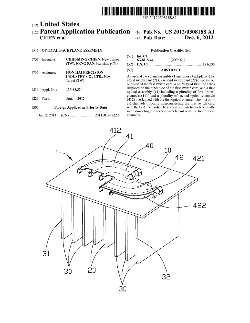 OPTICAL BACKPLANE ASSEMBLY - diagram, schematic, and image 01