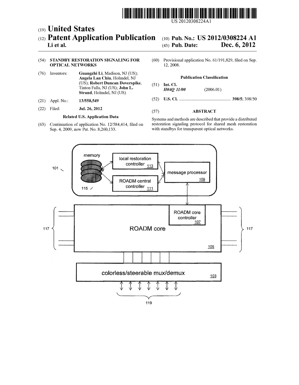 Standby Restoration Signaling For Optical Networks - diagram, schematic, and image 01