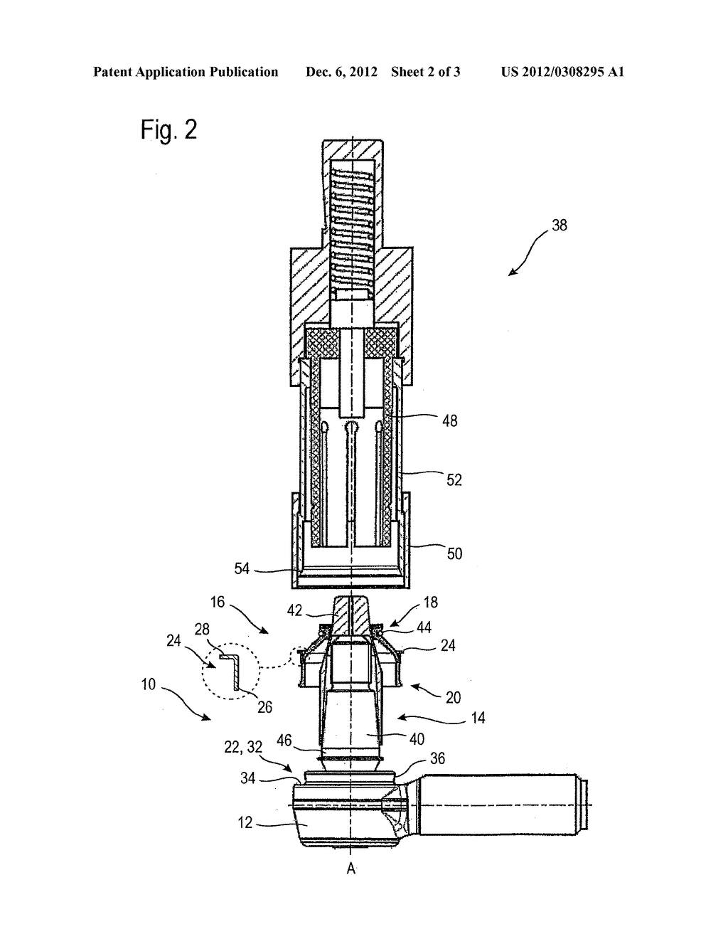 Ball Joint and Method of Fastening a Sealing Bellows to a Ball Joint - diagram, schematic, and image 03