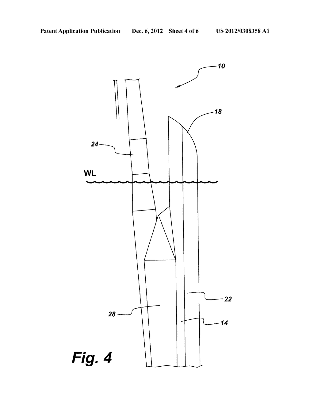 PARTIALLY SUBMERSIBLE WIND TURBINE TRANSPORT VESSEL - diagram, schematic, and image 05