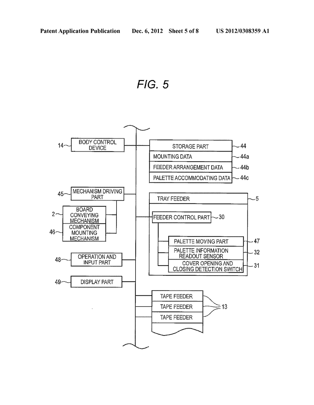 COMPONENT MOUNTING DEVICE AND A TRAY EXCHANGING METHOD IN A TRAY FEEDER - diagram, schematic, and image 06