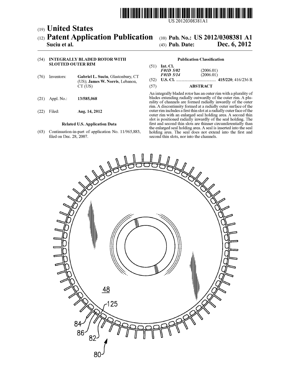 INTEGRALLY BLADED ROTOR WITH SLOTTED OUTER RIM - diagram, schematic, and image 01