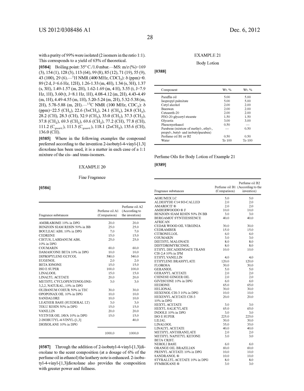 Fragrance and/or flavoring compositions containing dioxolanes - diagram, schematic, and image 29