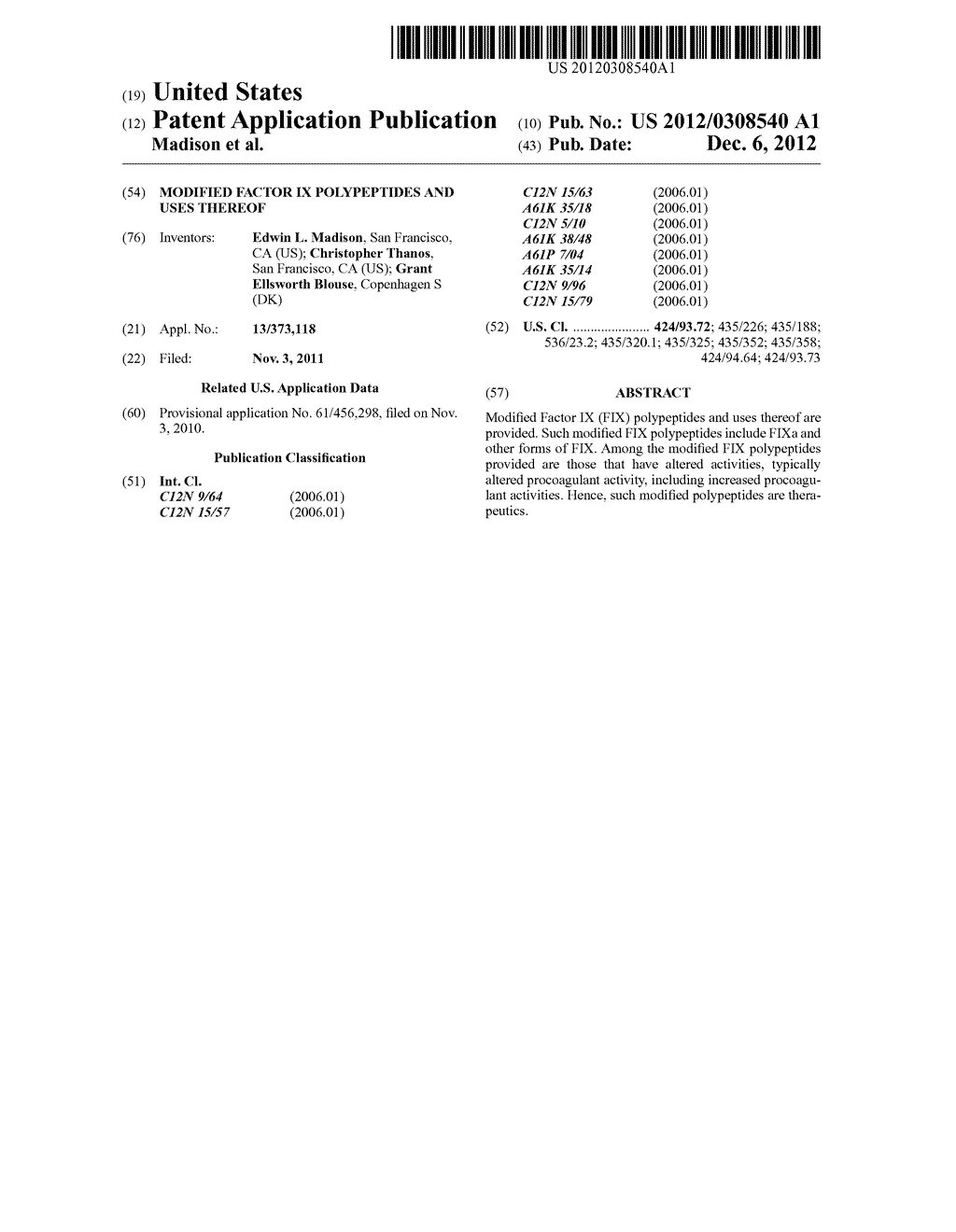 Modified factor IX polypeptides and uses thereof - diagram, schematic, and image 01