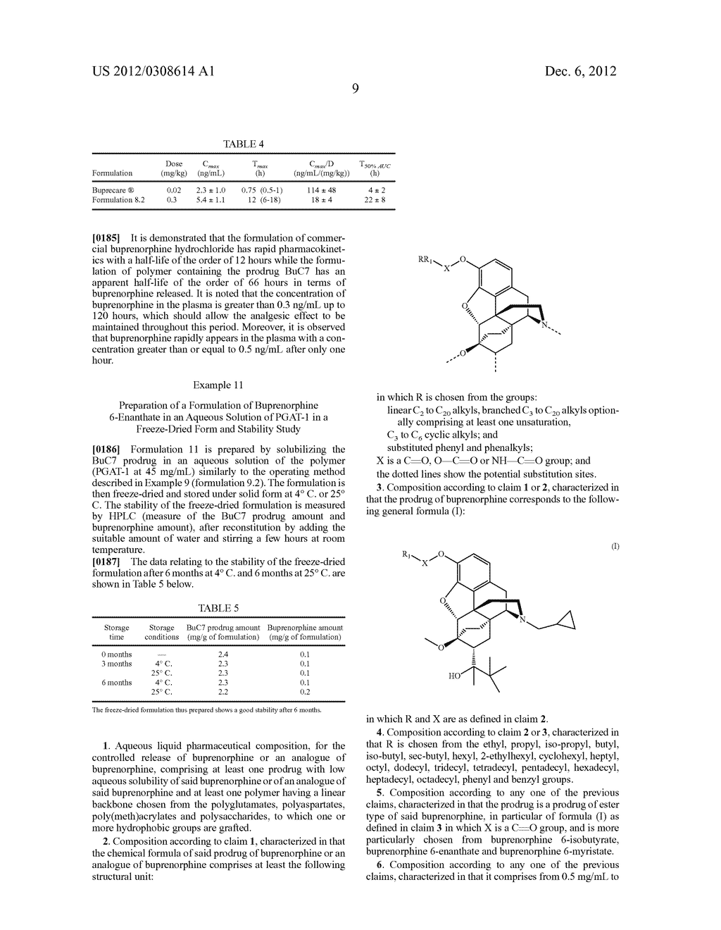 COMPOSITION FOR THE CONTROLLED RELEASE OF BUPRENORPHINE - diagram, schematic, and image 11