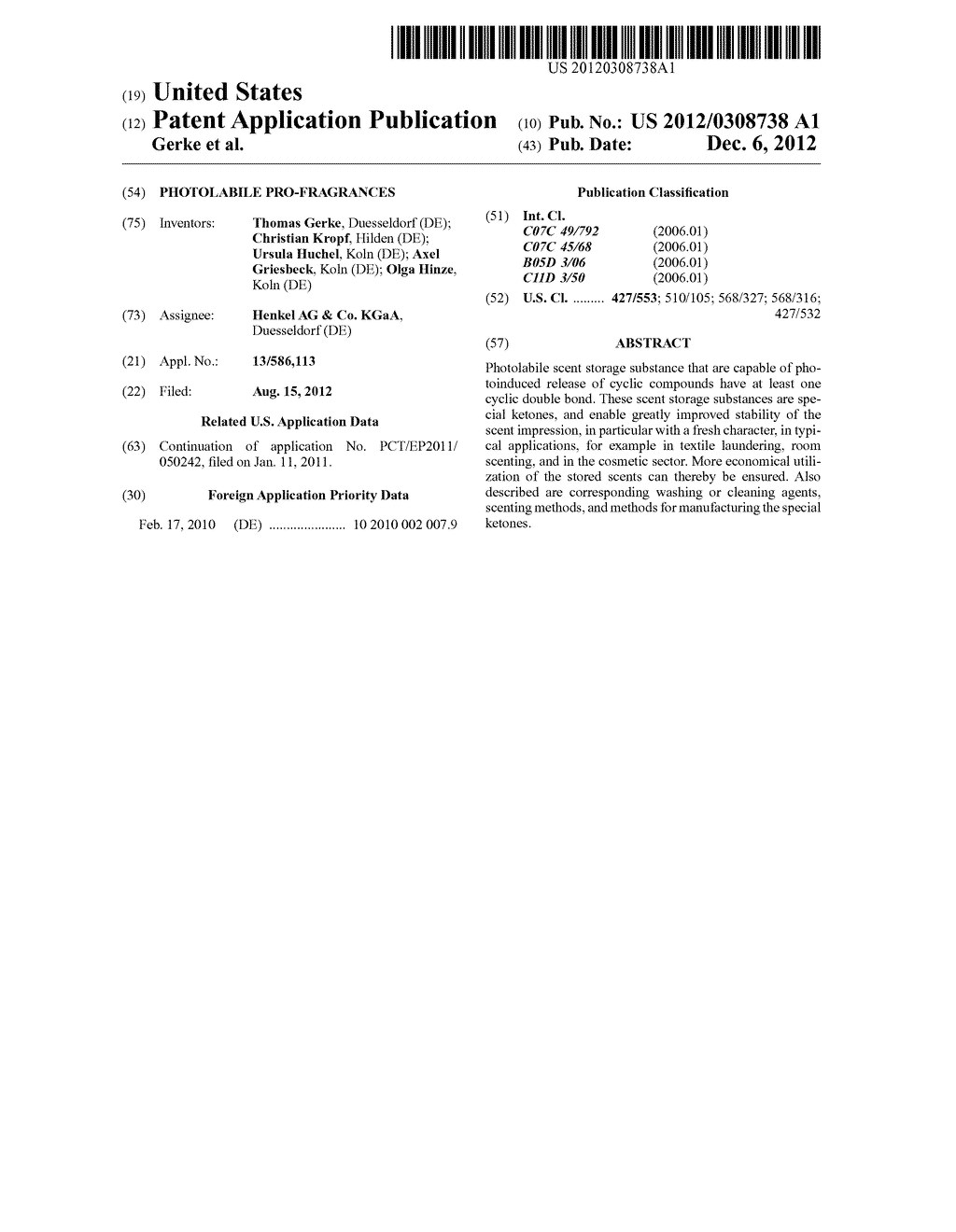 PHOTOLABILE PRO-FRAGRANCES - diagram, schematic, and image 01