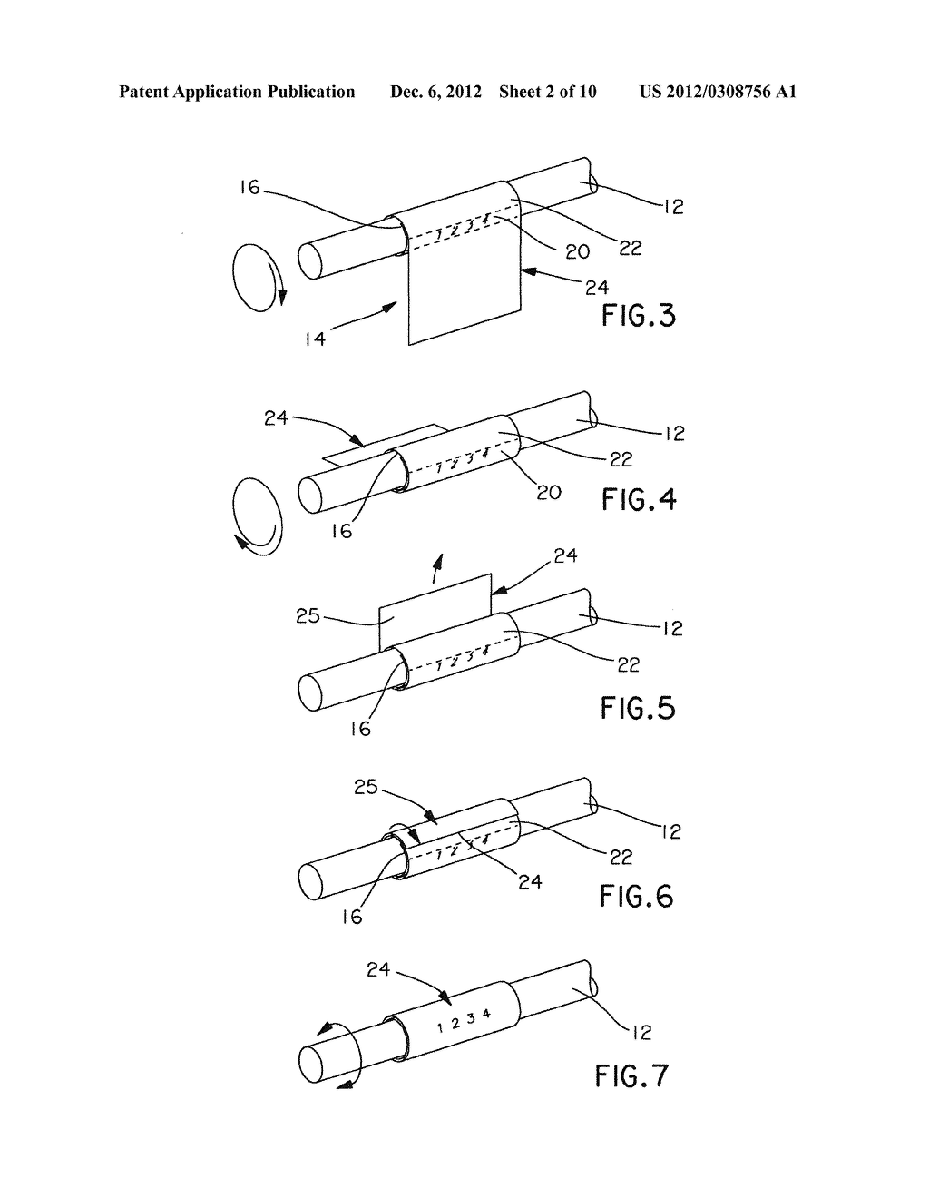 Self-Laminating Rotating Cable Marker Label with Breakaway Portion - diagram, schematic, and image 03