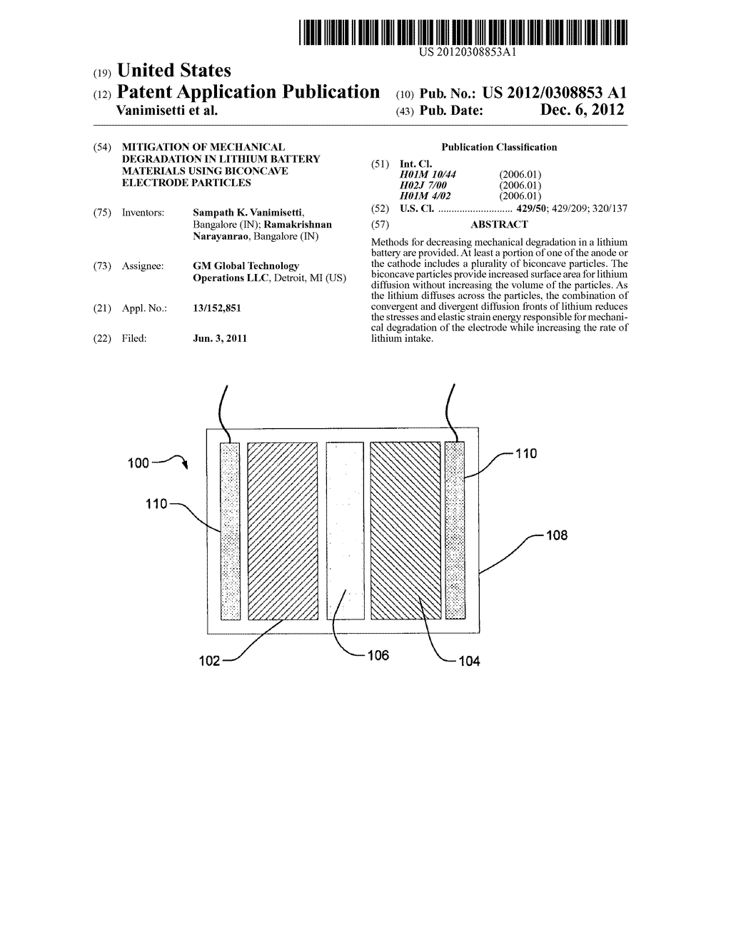 MITIGATION OF MECHANICAL DEGRADATION IN LITHIUM BATTERY MATERIALS USING     BICONCAVE ELECTRODE PARTICLES - diagram, schematic, and image 01