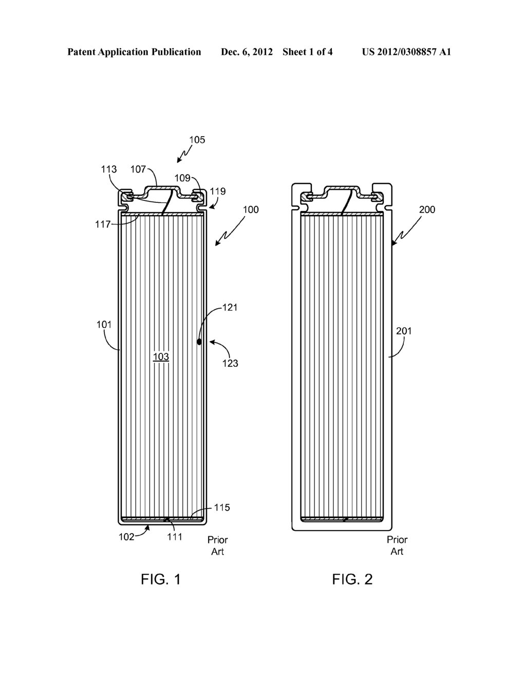 Method and Apparatus for Maintaining Cell Wall Integrity Using a High     Yield Strength Outer Casing - diagram, schematic, and image 02