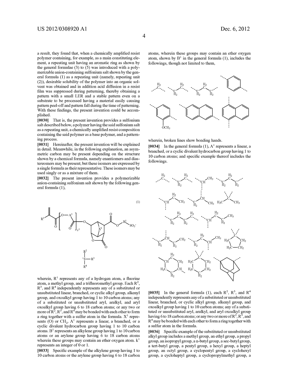 SULFONIUM SALT, POLYMER, CHEMICALLY AMPLIFIED RESIST COMPOSITION USING     SAID POLYMER, AND RESIST PATTERNING PROCESS - diagram, schematic, and image 05